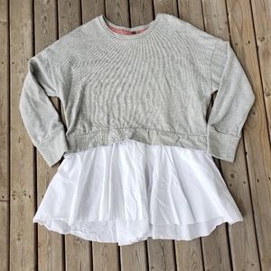 Cupio Boho pullover sweater with blouse bottom